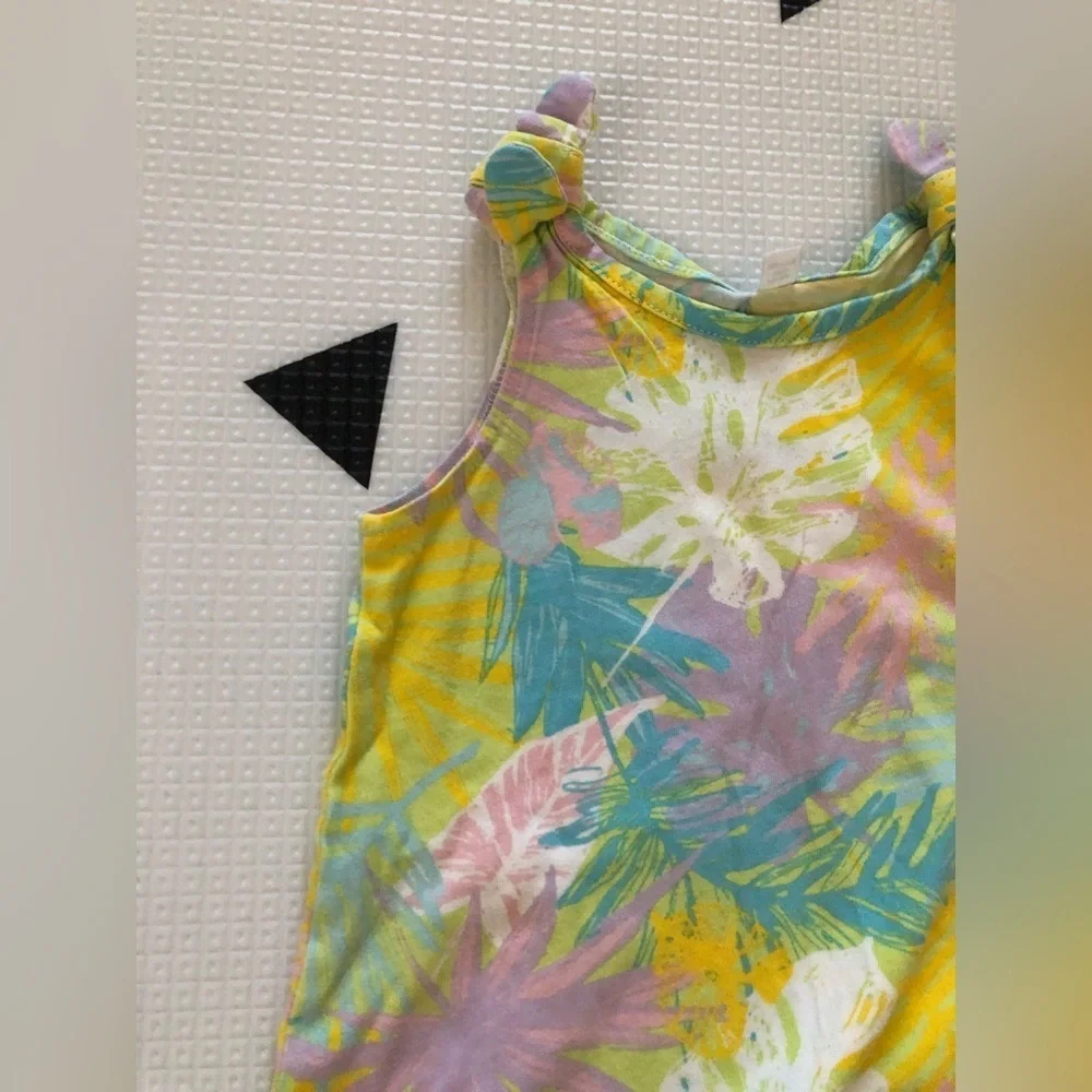 Okie Dokie|Baby girl colorful SOFT bubble romper, 100% cotton•••tropical boho
